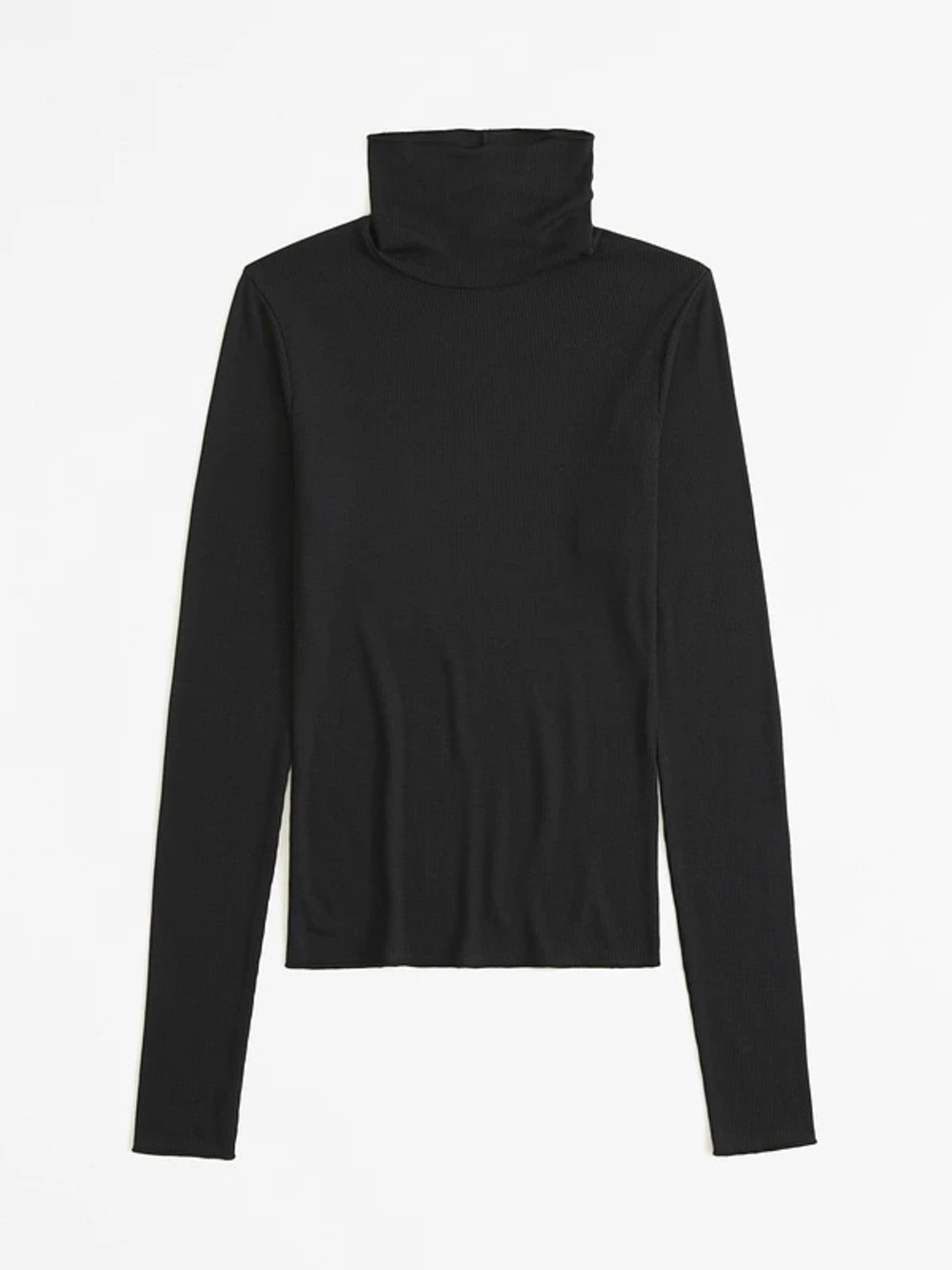 Abercrombie Black Ribbed Turtleneck Long Sleeve Top